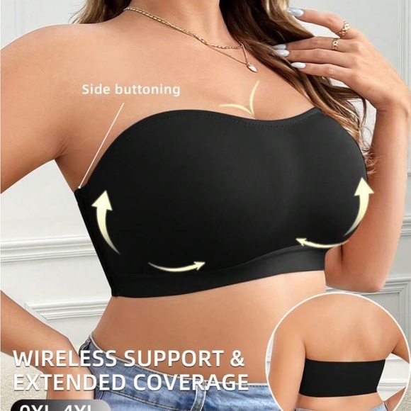 Black Bandeau Bra - Picture 1 of 3